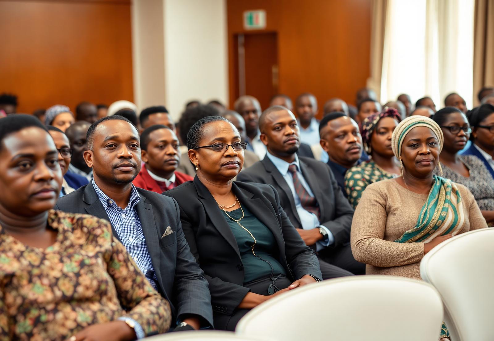 Correctional officers and spouses at a community savings and empowerment meeting in Ibadan